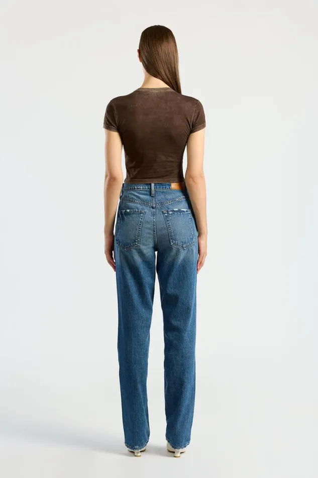 Tees Women COTTON CITIZEN Standard Baby Tee Vintage Espresso Tees Women COTTON CITIZEN Standard Baby Tee Vintage Espresso