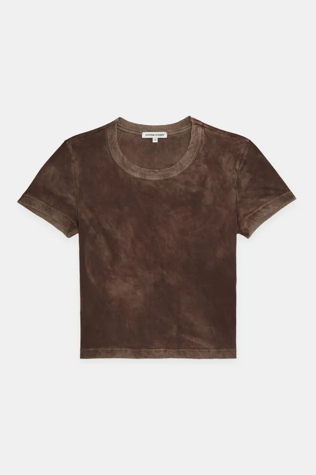 Tees Women COTTON CITIZEN Standard Baby Tee Vintage Espresso Tees Women COTTON CITIZEN Standard Baby Tee Vintage Espresso