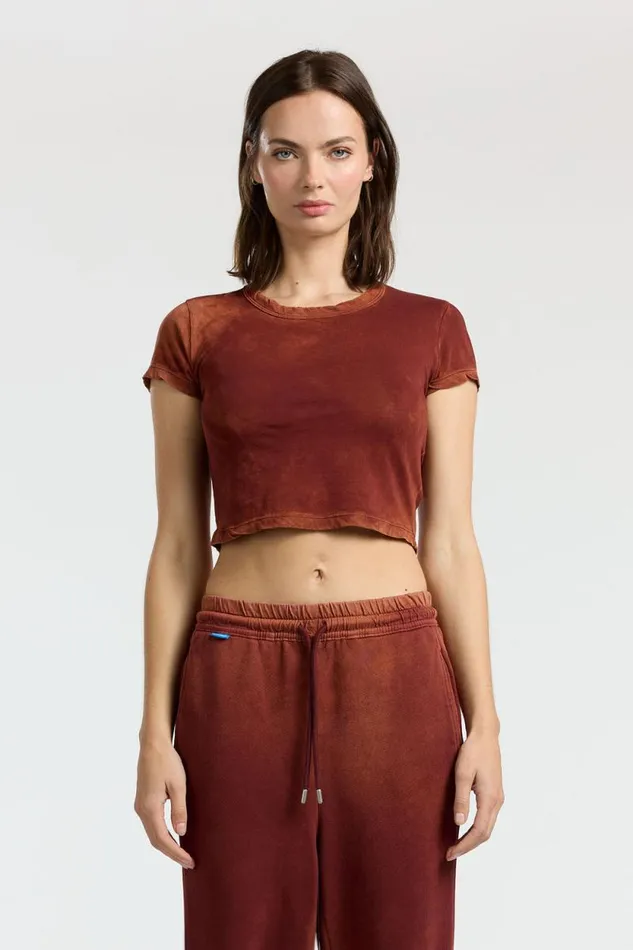 Tees Women COTTON CITIZEN Standard Baby Tee Vintage Red Wine