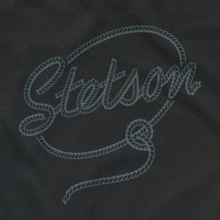Tees Women Stetson Rope Print Graphic Tee Black