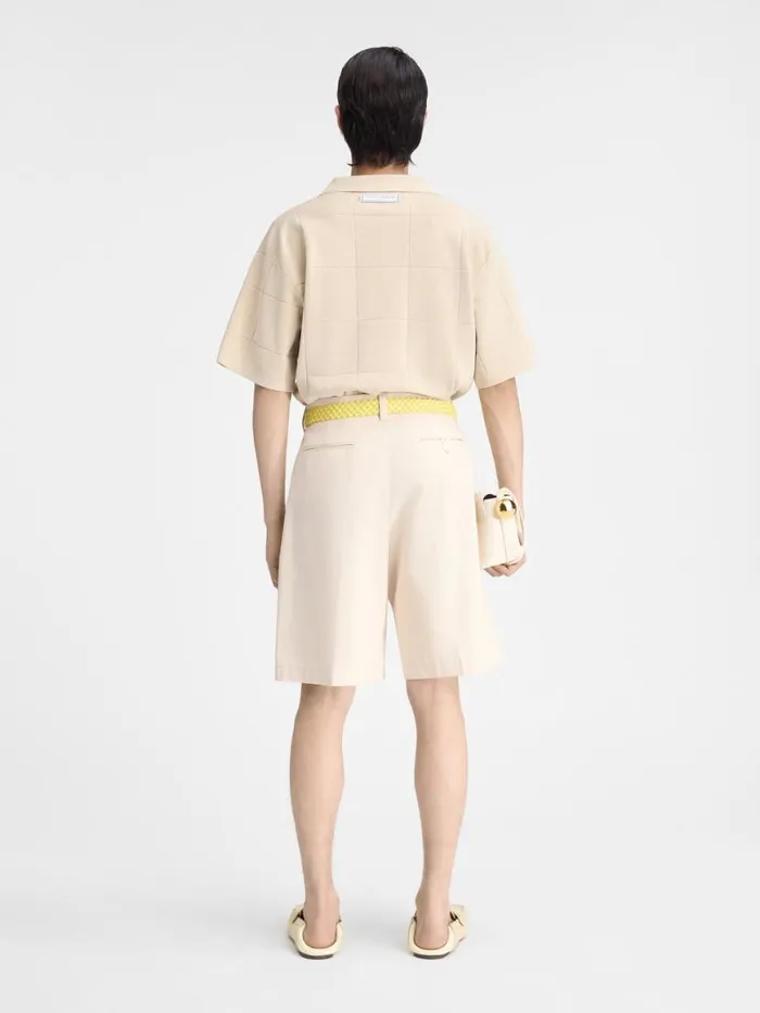 The Bacino Polo Shirt Offwhite Men JACQUEMUS Knits The Bacino Polo Shirt Offwhite Men JACQUEMUS Knits