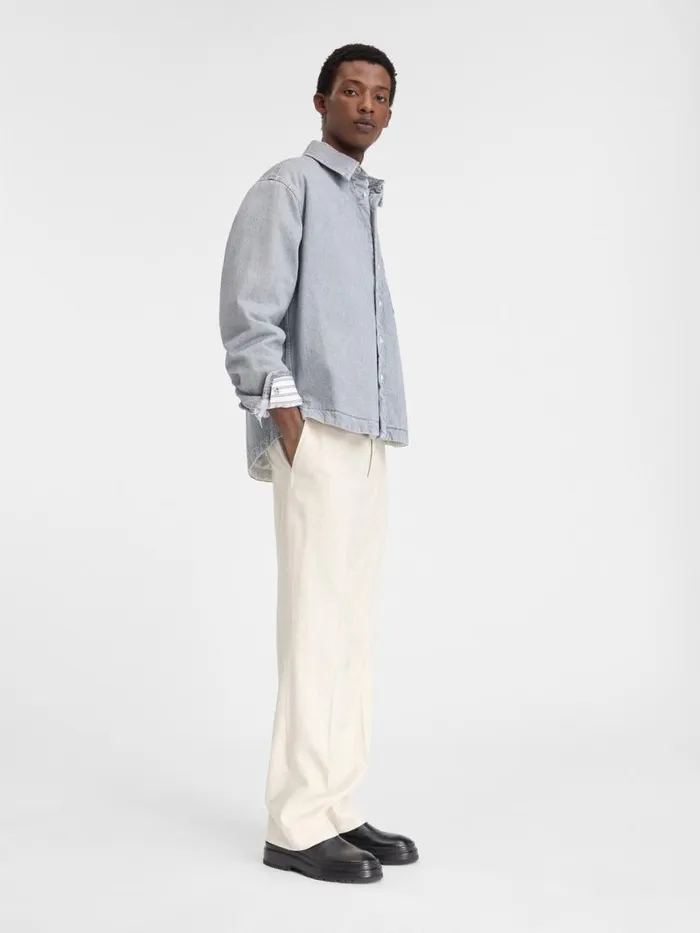 The Boulanger Shirt Grey Offwhite Men JACQUEMUS Shirts The Boulanger Shirt Grey Offwhite Men JACQUEMUS Shirts