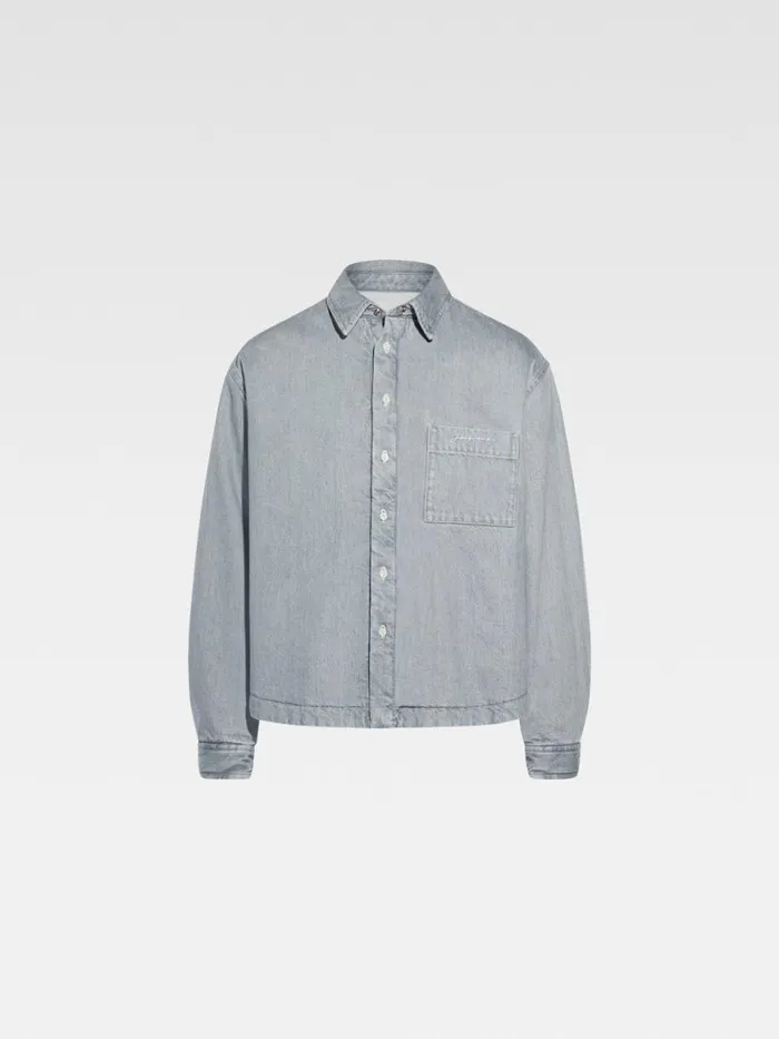 The Boulanger Shirt Grey Offwhite Men JACQUEMUS Shirts The Boulanger Shirt Grey Offwhite Men JACQUEMUS Shirts