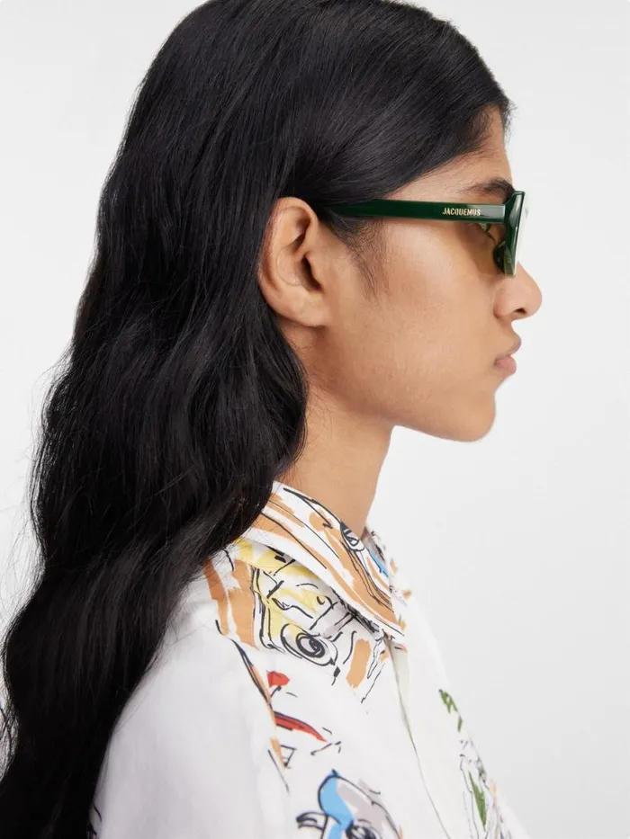 The Capri Sunglasses Dark Green WomenMen JACQUEMUS Sunglasses The Capri Sunglasses Dark Green WomenMen JACQUEMUS Sunglasses