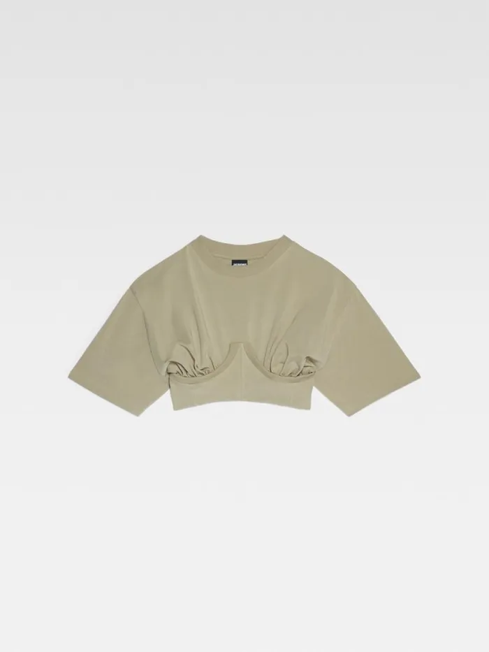 The Caraco Tshirt Light Khaki Women JACQUEMUS Tops and Shirts The Caraco Tshirt Light Khaki Women JACQUEMUS Tops and Shirts