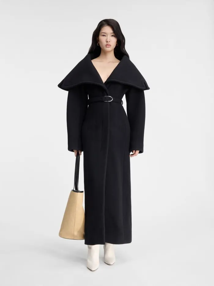 The Caruso Coat Black Women JACQUEMUS Coats and Jackets