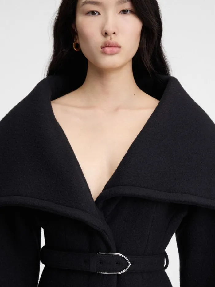 The Caruso Coat Black Women JACQUEMUS Coats and Jackets The Caruso Coat Black Women JACQUEMUS Coats and Jackets