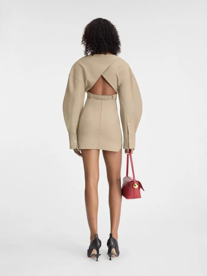 The Casaco Shirt Dress Beige Women JACQUEMUS Dresses and Skirts The Casaco Shirt Dress Beige Women JACQUEMUS Dresses and Skirts