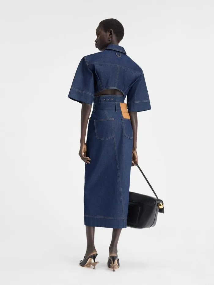 The DeNmes Denim Top Navy Tabac Women JACQUEMUS Tops and Shirts The DeNmes Denim Top Navy Tabac Women JACQUEMUS Tops and Shirts