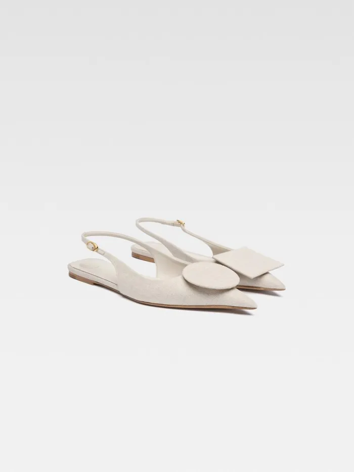 The Flat Duelo Slingbacks Light Greige Women JACQUEMUS Shoes The Flat Duelo Slingbacks Light Greige Women JACQUEMUS Shoes