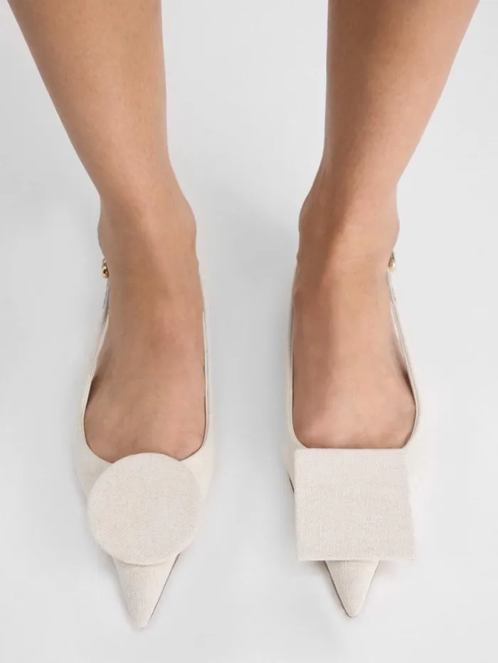 The Flat Duelo Slingbacks Light Greige Women JACQUEMUS Shoes The Flat Duelo Slingbacks Light Greige Women JACQUEMUS Shoes