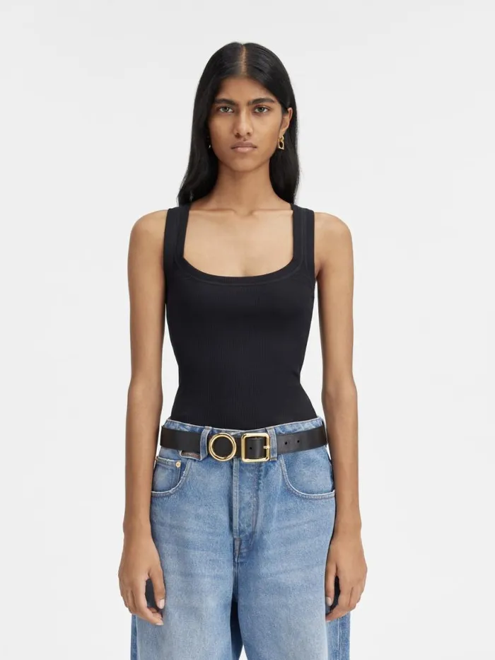 The Gros Grain Tank Top Black Women JACQUEMUS Tops and Shirts