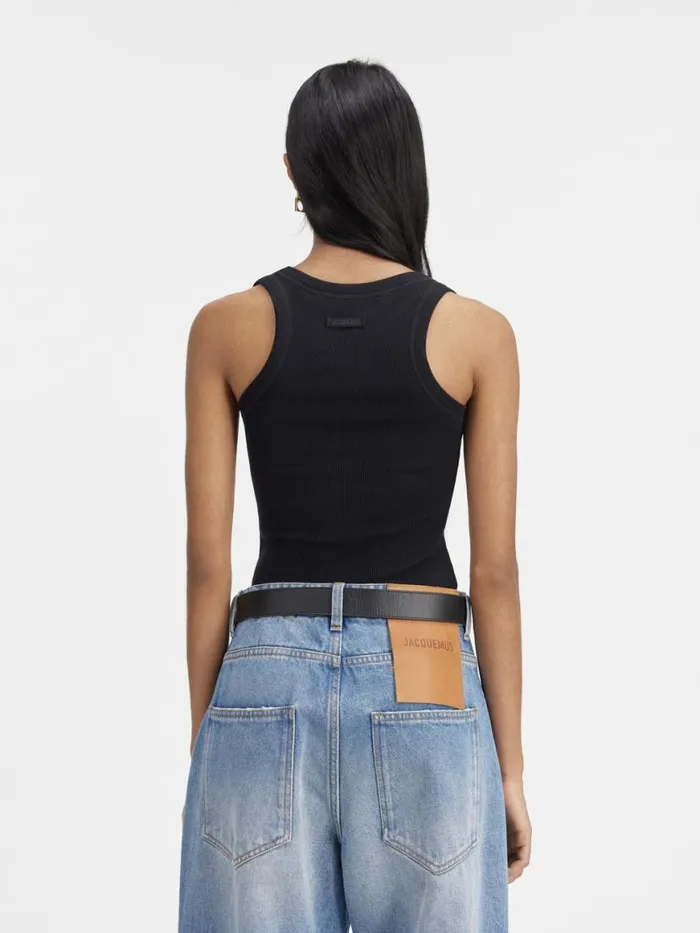 The Gros Grain Tank Top Black Women JACQUEMUS Tops and Shirts The Gros Grain Tank Top Black Women JACQUEMUS Tops and Shirts