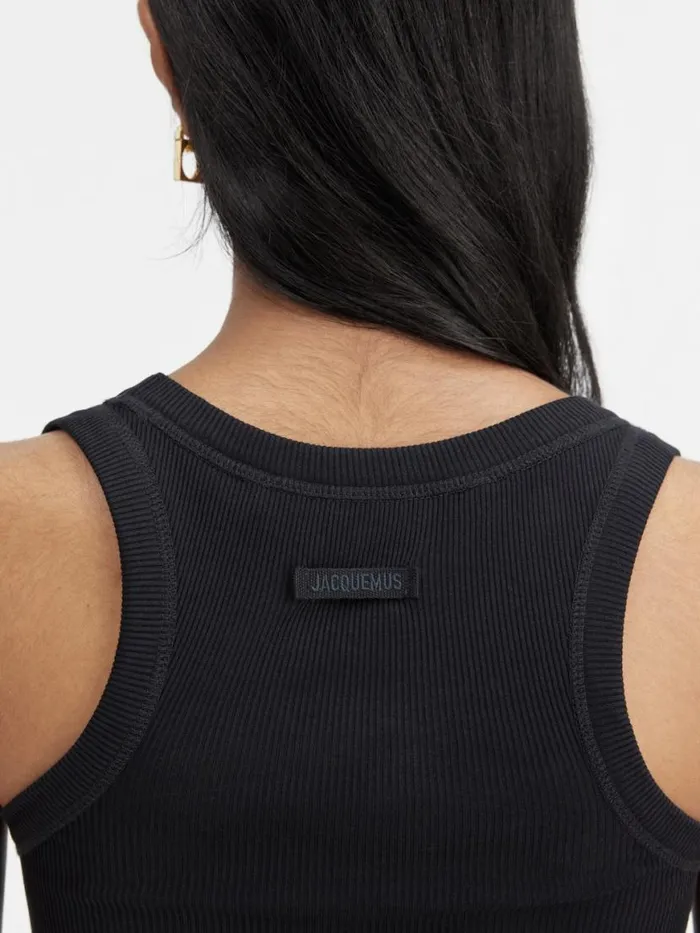 The Gros Grain Tank Top Black Women JACQUEMUS Tops and Shirts The Gros Grain Tank Top Black Women JACQUEMUS Tops and Shirts