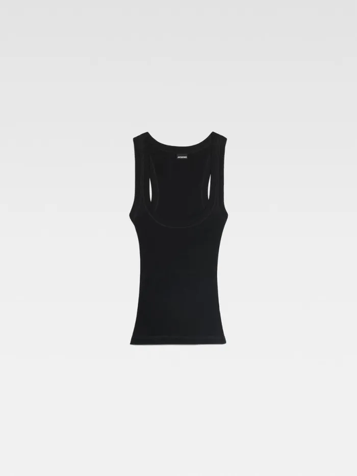 The Gros Grain Tank Top Black Women JACQUEMUS Tops and Shirts The Gros Grain Tank Top Black Women JACQUEMUS Tops and Shirts