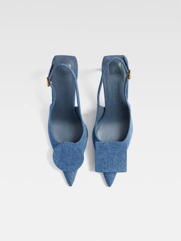 The High Duelo Slingbacks Blue Women JACQUEMUS Shoes The High Duelo Slingbacks Blue Women JACQUEMUS Shoes