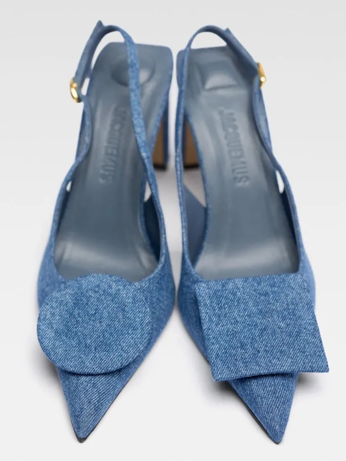 The High Duelo Slingbacks Blue Women JACQUEMUS Shoes The High Duelo Slingbacks Blue Women JACQUEMUS Shoes