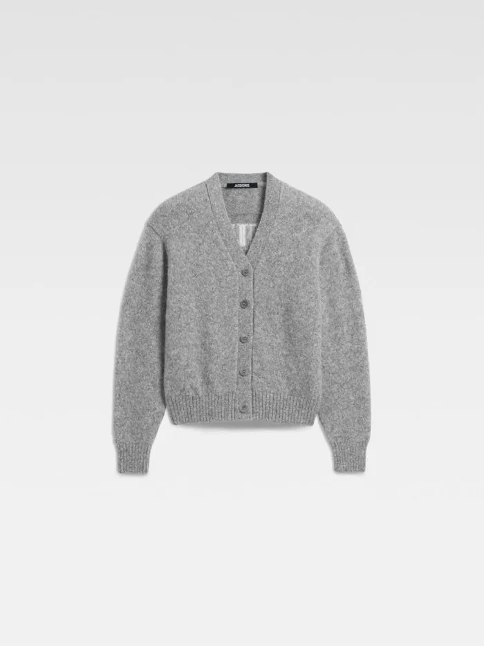The Jacquemus Cardigan Grey Women JACQUEMUS Knits The Jacquemus Cardigan Grey Women JACQUEMUS Knits