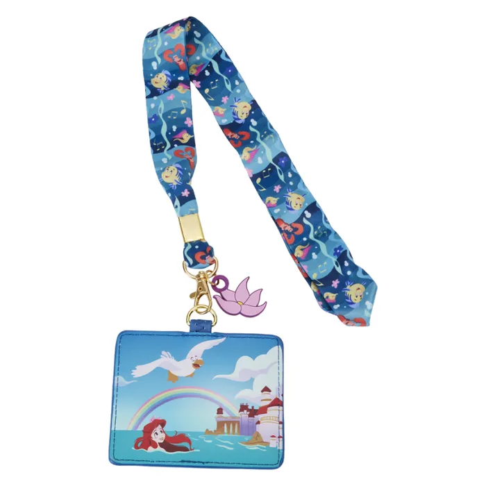 The Little Mermaid 35th Anniversary Life Is The Bubbles Lanyard With Card Holder Unisex Loungefly Small Accessories The Little Mermaid 35th Anniversary Life Is The Bubbles Lanyard With Card Holder Unisex Loungefly Small Accessories