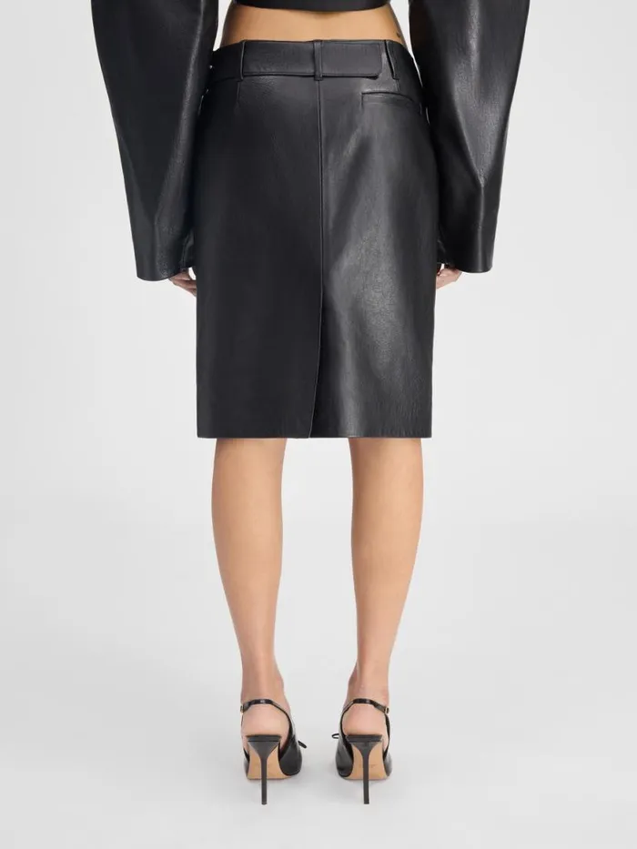 The Obra Leather Skirt Black Women JACQUEMUS Dresses and Skirts The Obra Leather Skirt Black Women JACQUEMUS Dresses and Skirts
