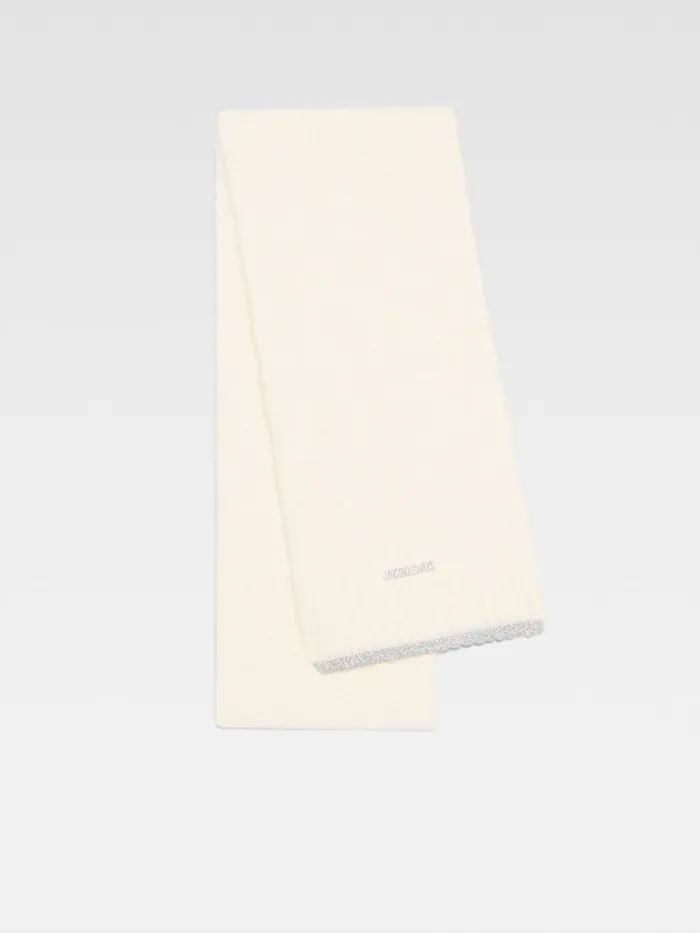 The Paoli Scarf Offwhite WomenMen JACQUEMUS Scarves Beanies and Gloves