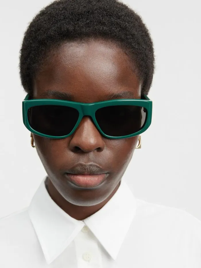 The Pilota Sunglasses Dark Green WomenMen JACQUEMUS Sunglasses The Pilota Sunglasses Dark Green WomenMen JACQUEMUS Sunglasses