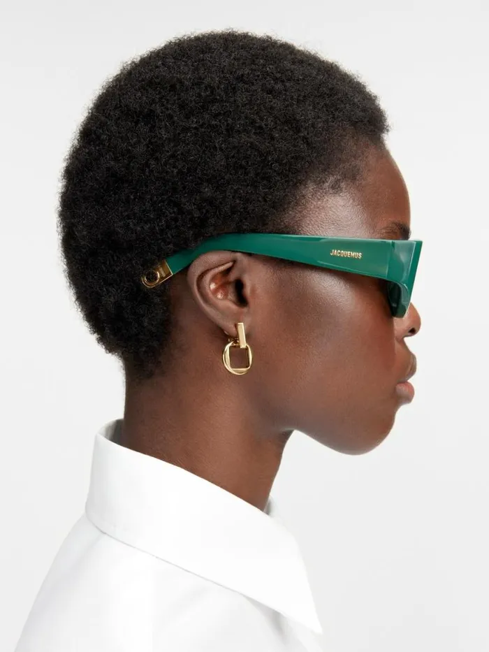 The Pilota Sunglasses Dark Green WomenMen JACQUEMUS Sunglasses The Pilota Sunglasses Dark Green WomenMen JACQUEMUS Sunglasses