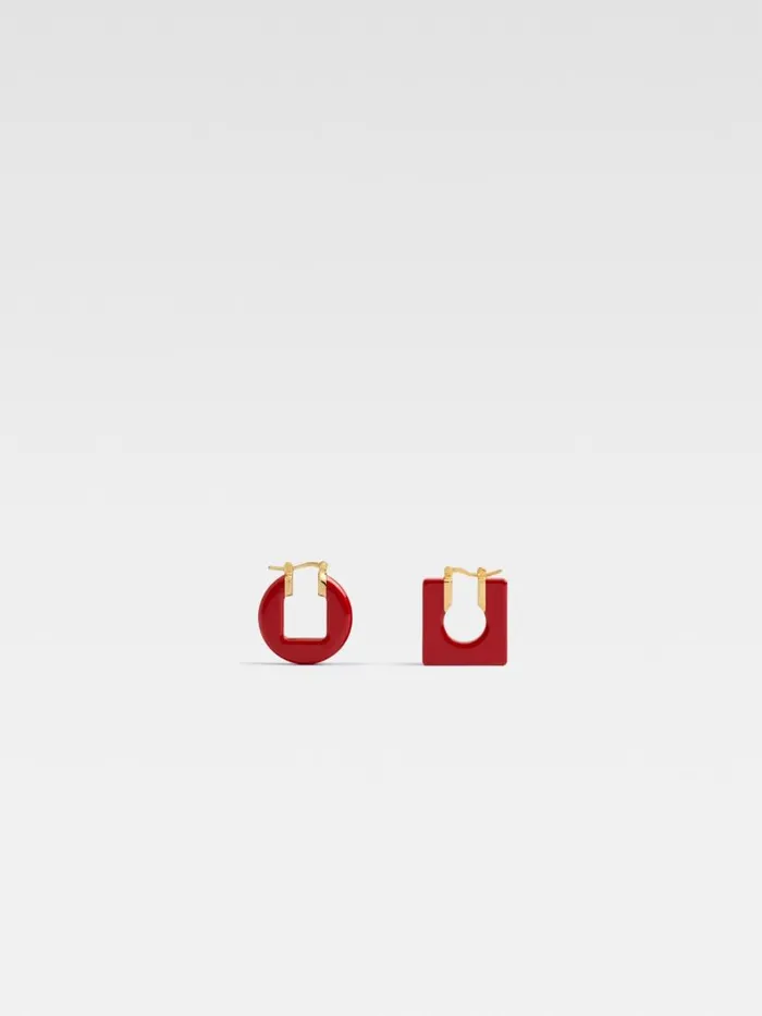 The Rond Carr Earrings Red Women JACQUEMUS Jewellery