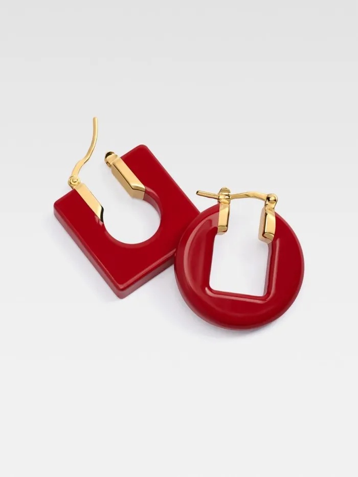 The Rond Carr Earrings Red Women JACQUEMUS Jewellery The Rond Carr Earrings Red Women JACQUEMUS Jewellery