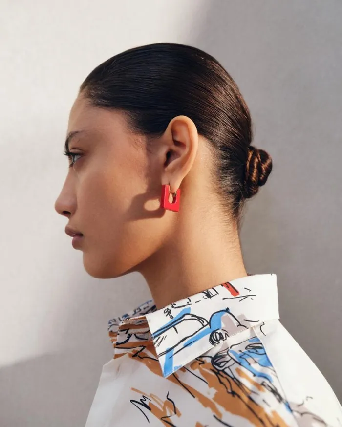 The Rond Carr Earrings Red Women JACQUEMUS Jewellery The Rond Carr Earrings Red Women JACQUEMUS Jewellery
