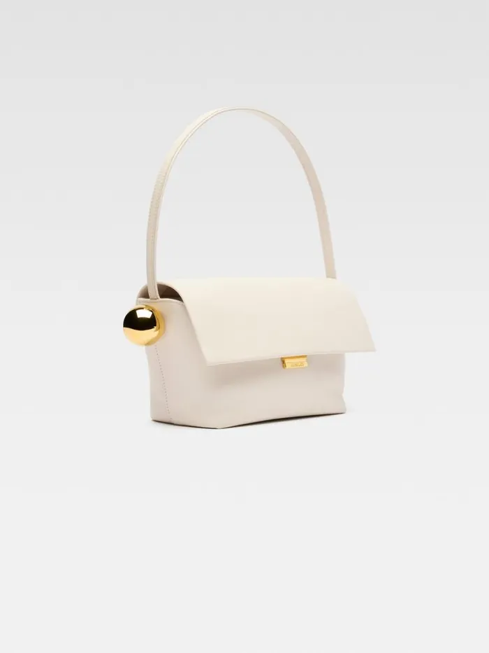 The Rond Carr Light Ivory Women JACQUEMUS Shoulder Bags The Rond Carr Light Ivory Women JACQUEMUS Shoulder Bags