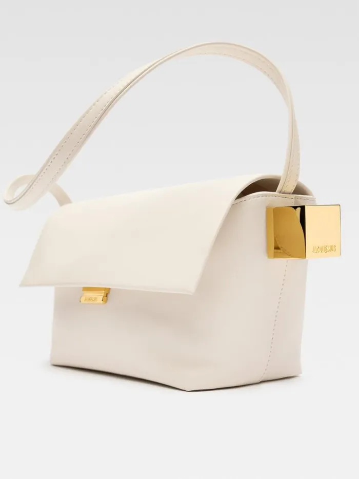 The Rond Carr Light Ivory Women JACQUEMUS Shoulder Bags The Rond Carr Light Ivory Women JACQUEMUS Shoulder Bags