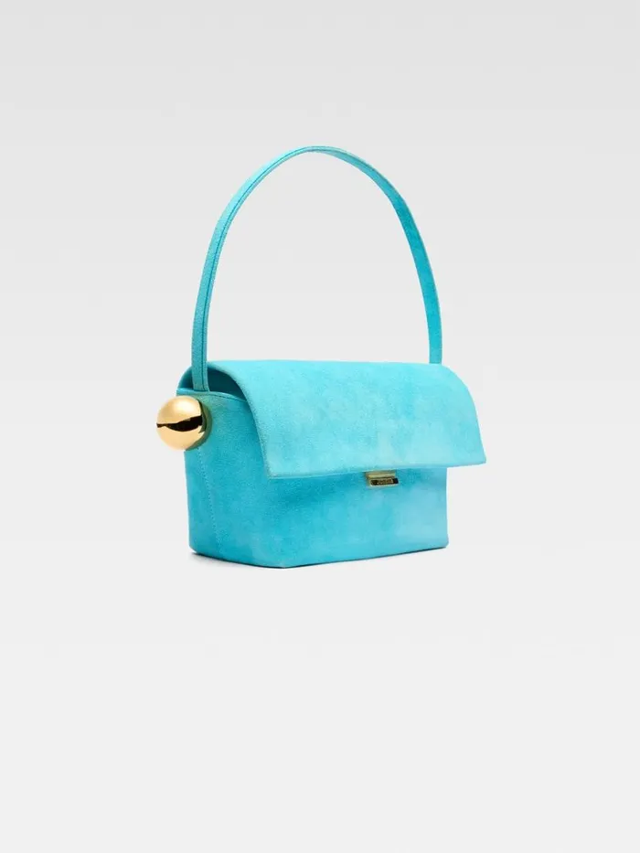 The Rond Carr Light Turquoise Women JACQUEMUS Shoulder Bags The Rond Carr Light Turquoise Women JACQUEMUS Shoulder Bags
