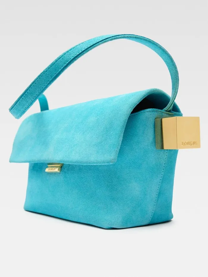 The Rond Carr Light Turquoise Women JACQUEMUS Shoulder Bags The Rond Carr Light Turquoise Women JACQUEMUS Shoulder Bags