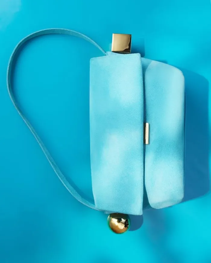 The Rond Carr Light Turquoise Women JACQUEMUS Shoulder Bags The Rond Carr Light Turquoise Women JACQUEMUS Shoulder Bags