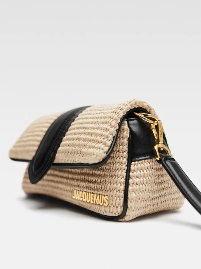 The Small Bambimou Ivoryblack Women JACQUEMUS Crossbody and Handbags The Small Bambimou Ivoryblack Women JACQUEMUS Crossbody and Handbags
