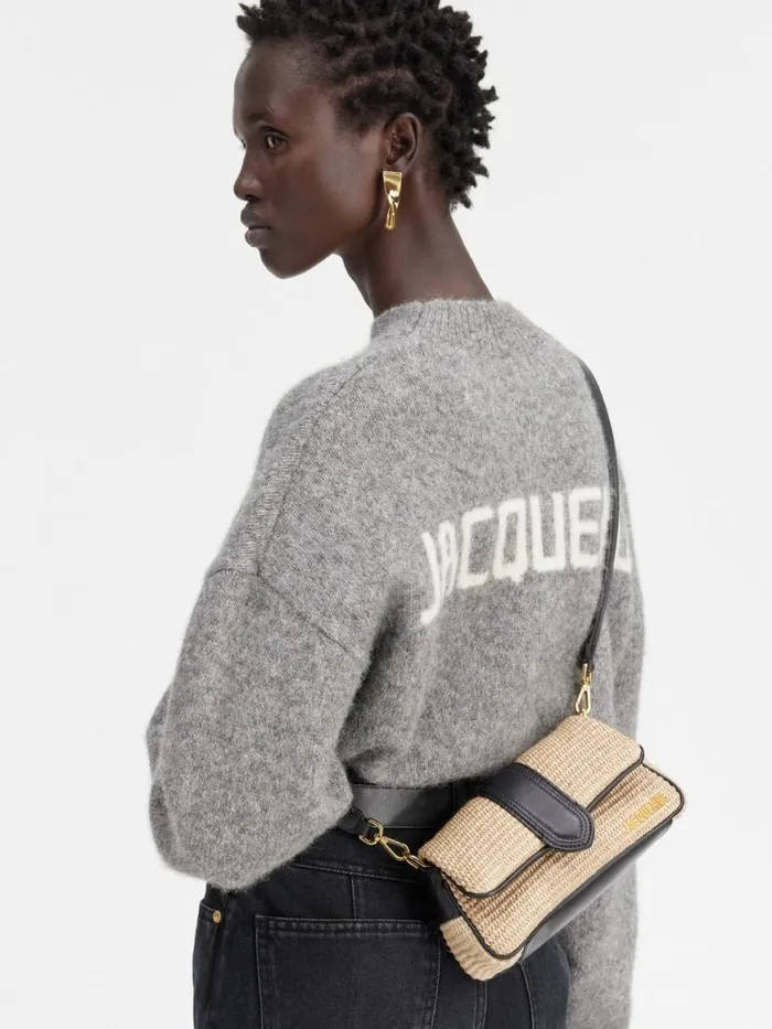 The Small Bambimou Ivoryblack Women JACQUEMUS Crossbody and Handbags The Small Bambimou Ivoryblack Women JACQUEMUS Crossbody and Handbags