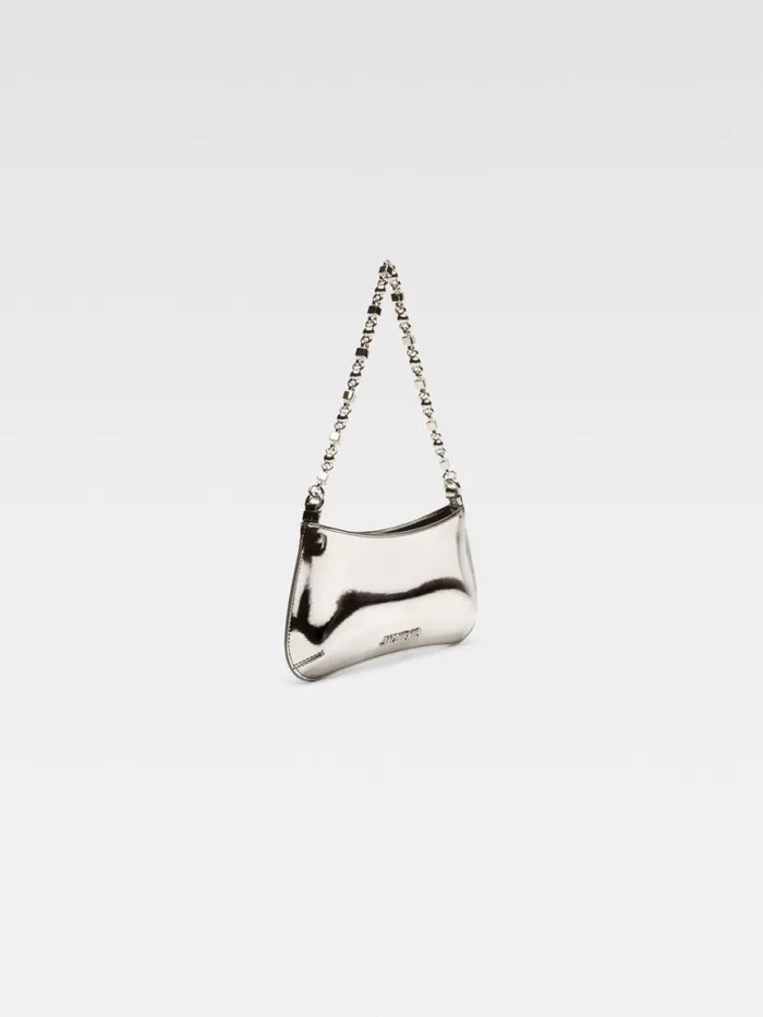 The Small Bisou Chaine Silver Women JACQUEMUS Shoulder Bags The Small Bisou Chaine Silver Women JACQUEMUS Shoulder Bags