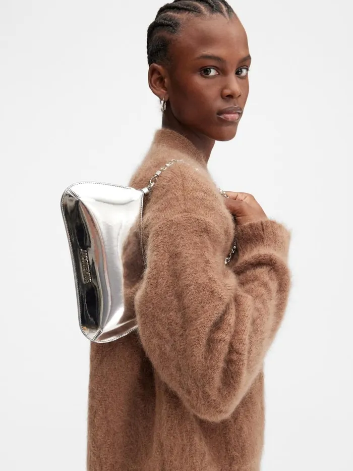The Small Bisou Chaine Silver Women JACQUEMUS Shoulder Bags The Small Bisou Chaine Silver Women JACQUEMUS Shoulder Bags
