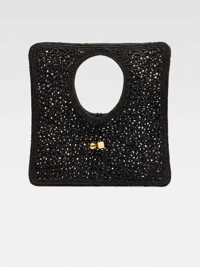 The Spiaggia Square Bag Black Women JACQUEMUS Baskets and Totebags