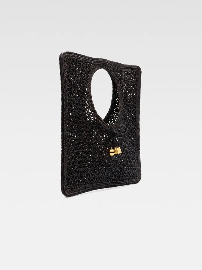 The Spiaggia Square Bag Black Women JACQUEMUS Baskets and Totebags The Spiaggia Square Bag Black Women JACQUEMUS Baskets and Totebags