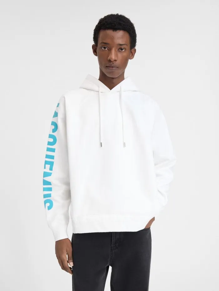 The Typo Hoodie Multiwhite Men JACQUEMUS Sweatshirts and Joggings