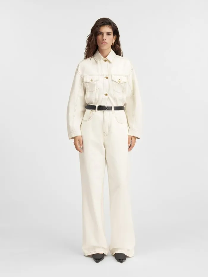 The Wide DeNmes Denim Pants Offwhitetabac Women JACQUEMUS Denim
