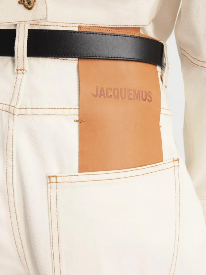 The Wide DeNmes Denim Pants Offwhitetabac Women JACQUEMUS Denim The Wide DeNmes Denim Pants Offwhitetabac Women JACQUEMUS Denim