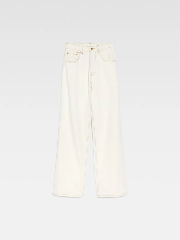 The Wide DeNmes Denim Pants Offwhitetabac Women JACQUEMUS Denim The Wide DeNmes Denim Pants Offwhitetabac Women JACQUEMUS Denim