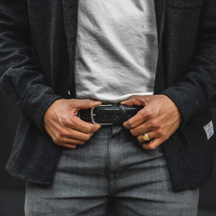 Thursday Boots Belts and Wallets Men039s Brogue Leather Belt Black 8211 Men Thursday Boots Belts and Wallets Men039s Brogue Leather Belt Black 8211 Men