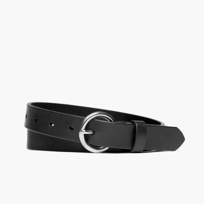 Thursday Boots Belts Women039s Circle Leather Belt Black 8211 Women