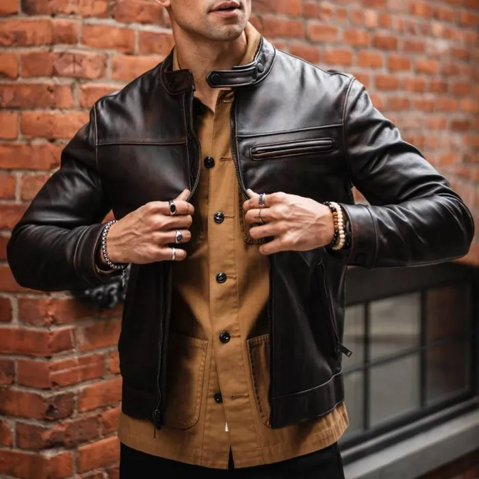 Thursday Boots Bold Leathers Roadster Jacket Black Coffee 8211 Men Thursday Boots Bold Leathers Roadster Jacket Black Coffee 8211 Men