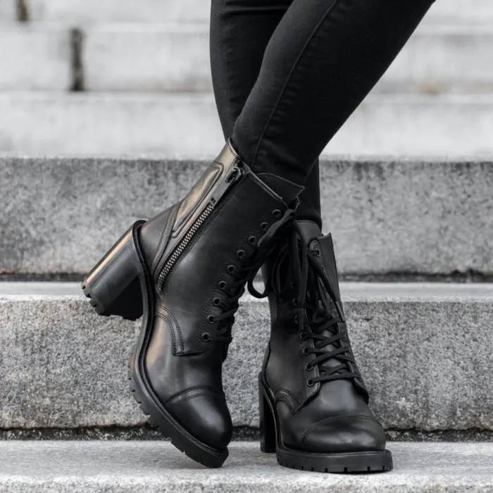 Thursday Boots LaceUp Rebel Black 8211 Women Thursday Boots LaceUp Rebel Black 8211 Women