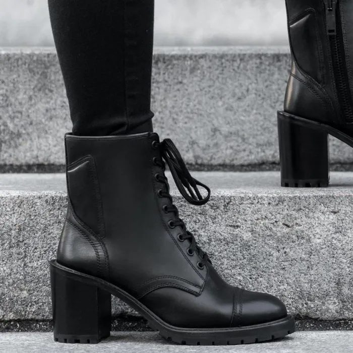 Thursday Boots LaceUp Rebel Black 8211 Women Thursday Boots LaceUp Rebel Black 8211 Women
